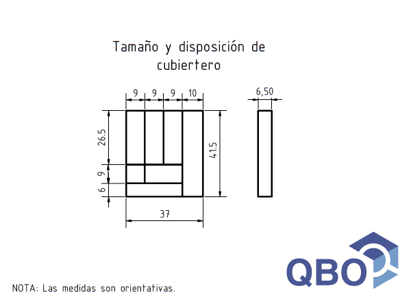 90065B.png Cubiertero Acero Inoxidable 450 Mm - Grande - Imagen 4