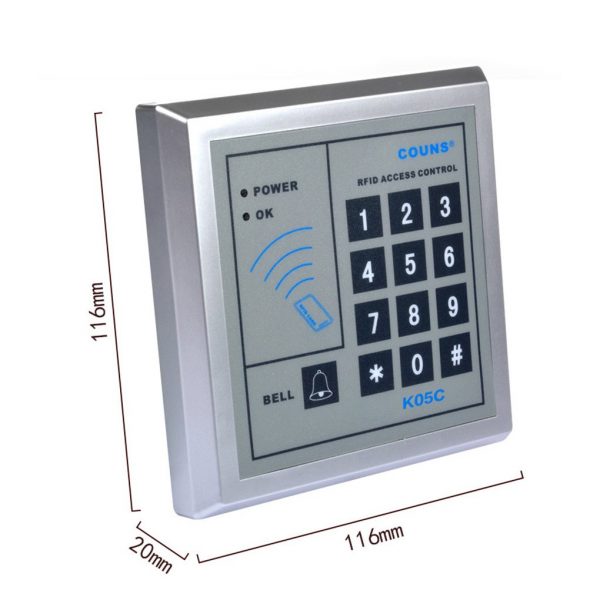 Control De Acceso 12v Con Teclado y Apertura RFID - Imagen 2