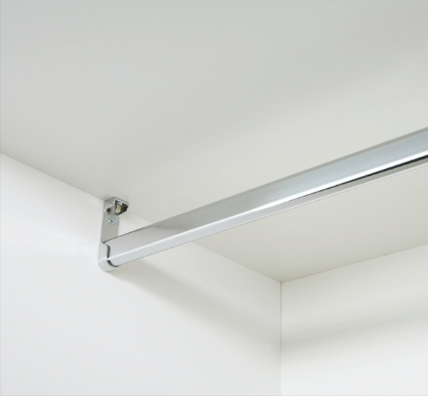 2 Soportes Mixtos Para Armario Placard Cromados Qbo - Imagen 2