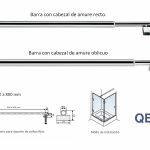 Brazo Extensible Tensor Soporte Inox. Para  Mampara 60 A 80 Cm