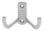 Percha Perchero Chico Grande Estilo Doble Cromo Pulido Gris