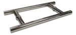 Barral Manijon 50 Cm Acero Inoxidable Pulido Puerta Vidrio Color Espejo