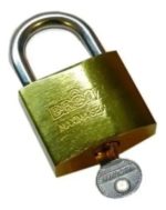 Candado De Bronce Pesado Alt Seguridad De De 50 Mm Dorado oscuro