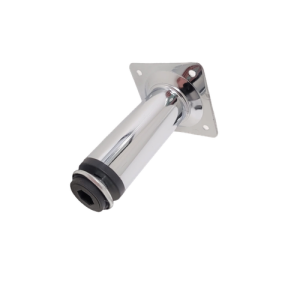 Pata Bajo Mesada Redonda Cromada 100 Mm Regulable Hogar