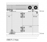 Kit Puerta Plegadiza Ducasse DN-80 PL (2 hojas) - Imagen 3