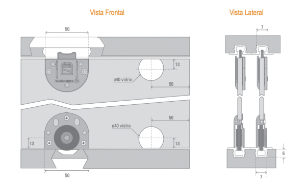 kit corredizo Ducasse AL 1535 vidrio - Imagen 3