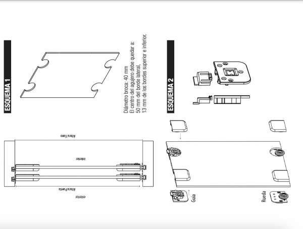 kit Corredizo MR 1535 Para Vidrio - Imagen 3