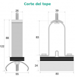 Carro Porta Cables 534 Fijo. - Imagen 2
