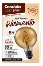 LAMPARA LED GLOBO FILAMENTO 6W