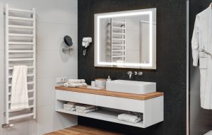 Espejo Hafele Aquasys multifuncional de 90cm x 90cm