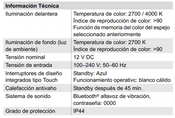 Espejo Hafele Aquasys multifuncional de 90cm x 90cm - Imagen 5