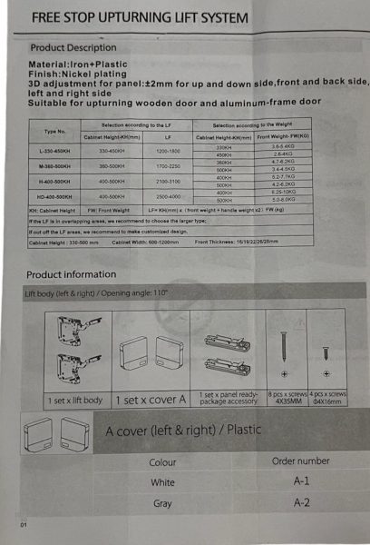 WhatsApp Image 2024-04-23 at 10.52.07 AM Brazo Elevabable Para Puertas De  Muebles F2 - 3,9kg a 4,8kg - Imagen 4