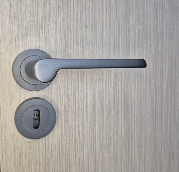 Manija Doble Balancin L920 Con Bocallave Aluminio Negro - Imagen 5