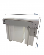 Cesto Residuos Extraible Doble Reciclaje De 30l Bajo Mesada - Imagen 4