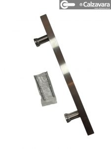Barral Manijon Manija 45cm Cuadrado Acero Inoxidable Puerta Vidrio