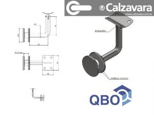 Soporte Pasamano Para Vidrio En Acero Inoxidable Móvil