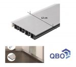 Zocalo de PVC con Lamina de Aluminio 120mm x 3m