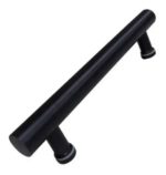 Manijon Barral S 600x38mm Simple Acero Inoxidable Puerta Color Negro