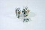 Ruedas Acero Porton Corredizo 120 Mm X 2 Doble Rodamiento