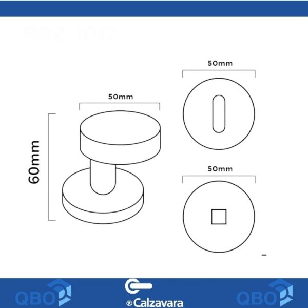 Pomo Doble Balancín k002 De Acero Inoxidable k200  Satinado - Imagen 4