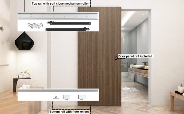 Sistema De Puerta Corrediza Invisible  GHOST 1.5mts - Imagen 4