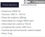 Electrosierra 2000W Esl2000-8 - Imagen 2