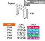 Grapas 12.5Mmx14Mm 1000Un Et-50-9-16