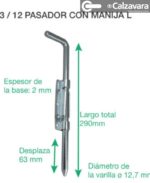 Pasador Hr Con Manija L 12.7Mm 163/12