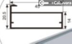 Perfil Ancho Para Puerta de Aluminio x 3m