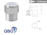 Tope Para Puerta Cilindrico De Aluminio Qbo Circular / Cromado