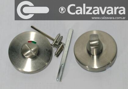 Pomo Baño Libre Ocupado Acero Inox