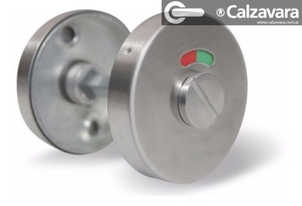 Pomo Baño Libre Ocupado Acero Inox - Imagen 2