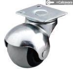 Rueda de Goma Gris con Basede 50mm - 25Kg