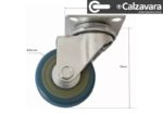 Rueda de Goma Con Base 50mm - Imagen 2