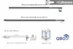 Brazo Extensible Tensor Soporte Inox. P/ Mampara 60 A 80 Cm Oblicuo / Inclinado