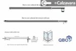 Brazo Extensible Tensor Soporte Inox. P/ Mampara 60 A 80 Cm Oblicuo / Inclinado