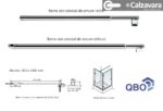 Brazo Extensible Tensor Soporte Acero Inox. P/ Mampara Oblicuo – Inclinado