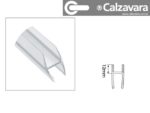 Burlete H De Pvc Transparente P/ Mampara Y Paños Fijo X2.5m Dos tiras de 1.25 metros