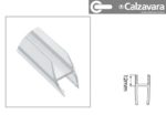 Burlete H De Pvc Transparente P/ Mampara Y Paños Fijo X2.5m Dos tiras de 1.25 metros