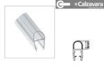Burlete De Pvc Transparente P/ Mamparas Tope Puerta X2.5 M Dos tiras de 1.25 metros