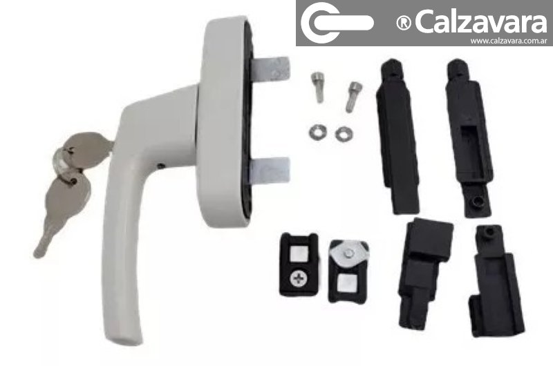 90608001931_1.jpg Falleba H47 Con Llave Aluminio Corredizas Rotonda Modena A30 Blanco - Imagen 1