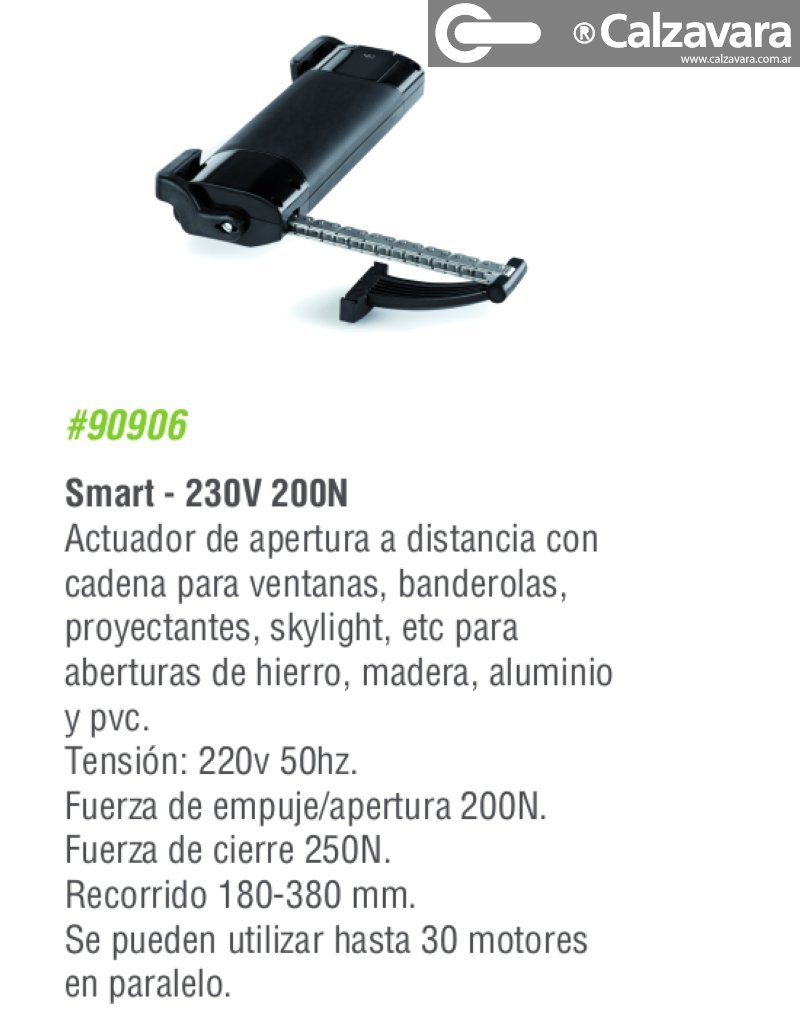 Motor Banderola Proyectante Ventana Aluminio Smart Comunello Blanco