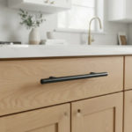 Manija Tirador Barral Acero Inox Negra Mueble De 96 Mm