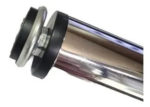 Pata Bajo Mesada Redonda Cromada 100 Mm Regulable Hogar Plateado