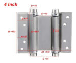 Bisagra Vaiven Doble Accion Acero Inoxidable 100mm 4