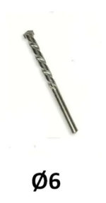 Mecha De Widia Fischer De 6 Mm Para Pared