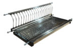 Escurreplatos Oculto Para Alacena 600mm Acero Inoxidable Gris