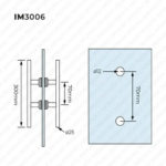 Barral Manijon Manija De 30 Cm Acero Inox Puerta De Vidrio Pulido/Satinado