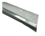 Raketa Zocalo 1 Mt Fijo Puerta Aluminio Pulido Burlete Color Aluminio Y Negro Recto