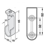 2 Soportes Mixtos Para Armario Placard Cromados Qbo Plateado